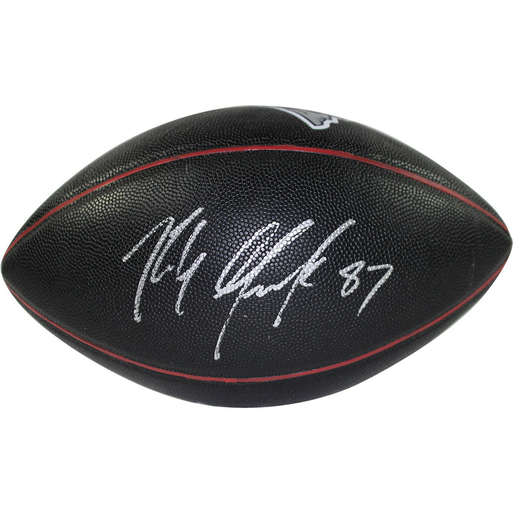 rob gronkowski autographed football