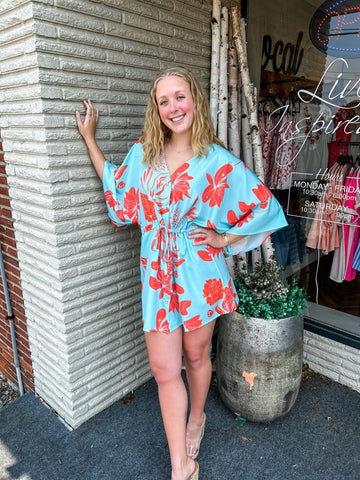 "Hawaiian Punch" Kimono Style Dress