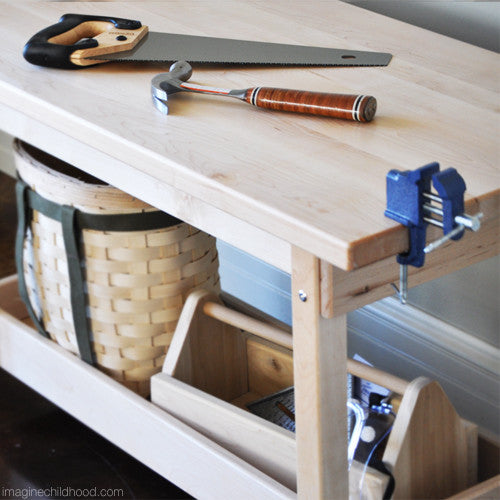 childrens workbench and tools