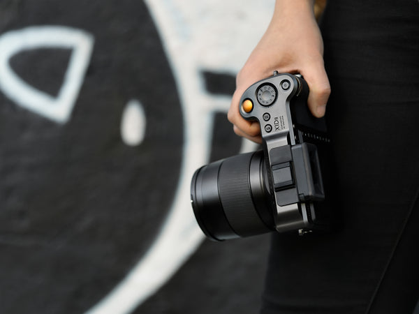 Hasselblad's newest X1D II 50C Mirrorless Medium Format Digital Camera in hand 