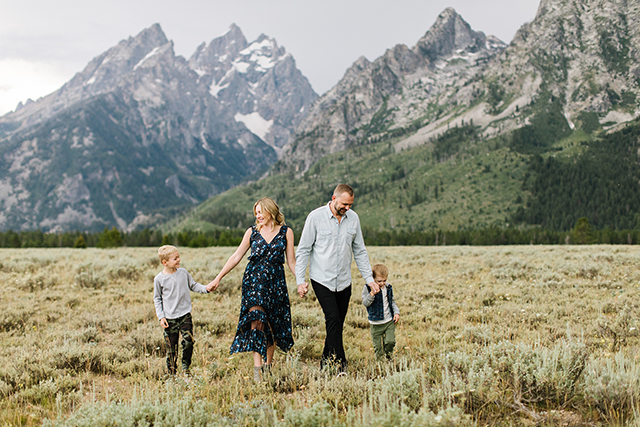 Image of family at grad tetons by Jessica Parker 