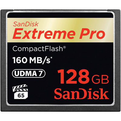 SanDisk Extreme Pro 128GB CF Memory Card 160MB/s, camera memory cards, SanDisk - Pictureline