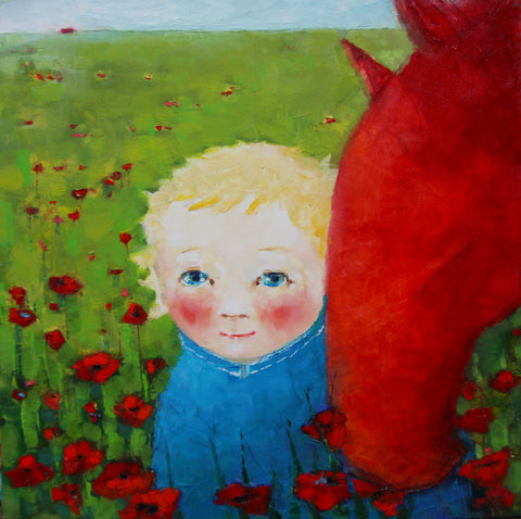 Me, You and the Poppy Field by Cezara Kolesnik