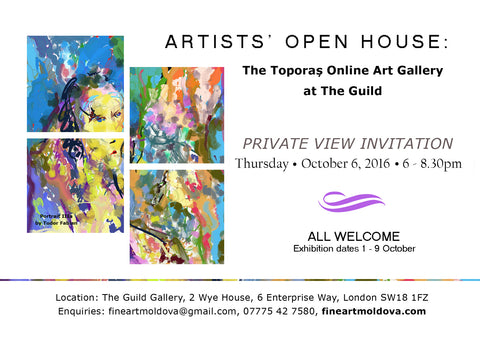 Artists Open House Toporas Online Art Gallery Private View Invitation