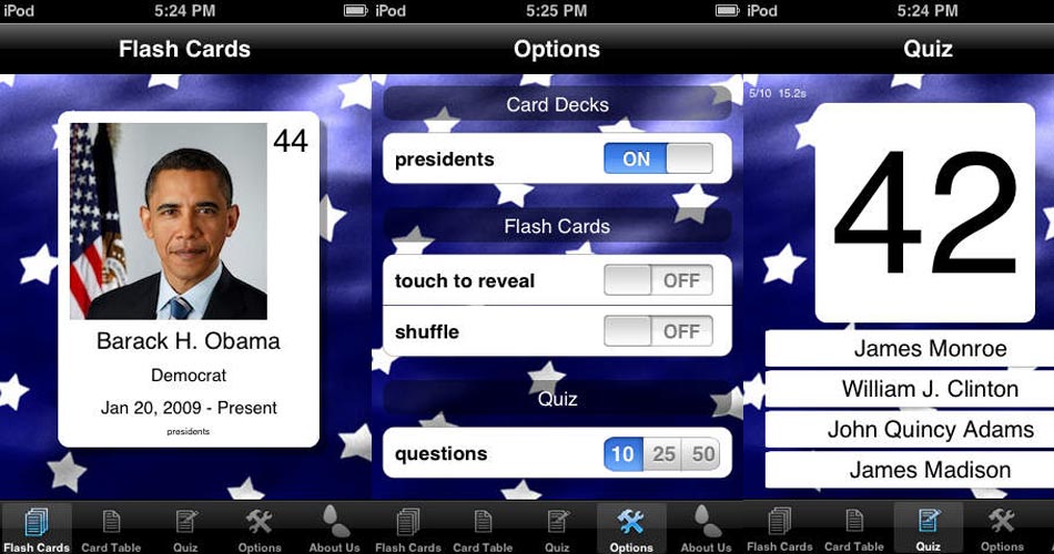USA-Presidents-app-tablet-ipad-smartphone