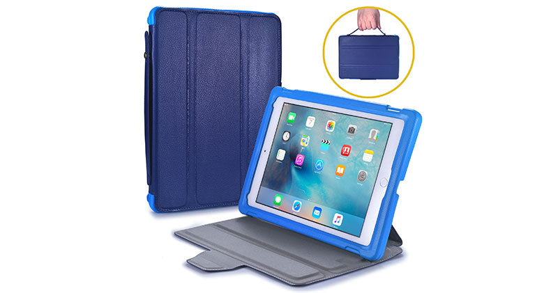 Bam Bino Box Shock Proof Case with Front Cover, Stand & Handle for Apple iPad