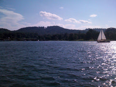 Sailboat on lake