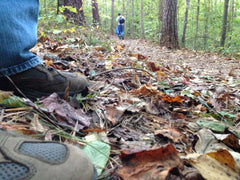 Hiking boots on trail