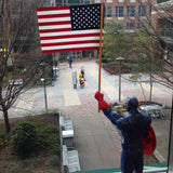 American flag with captain america