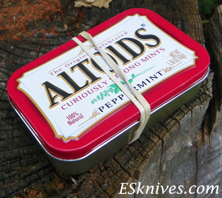 altoid can firestarter kit wrapped