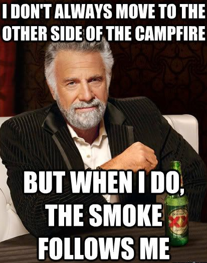Most Interesting Man in the World Camping Quote
