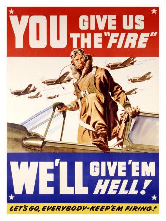 Classic American War Poster We'll give 'em hell