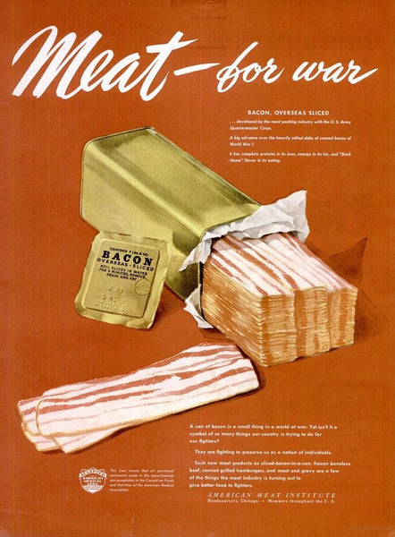 Classic American War Poster Can of Bacon