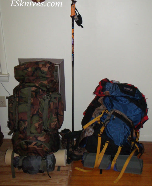 Finished Packs for Hiking