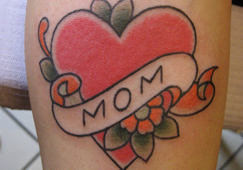 Classic MOM heart tattoo