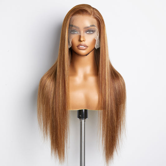 Tedhair 18-24 Inch Pre-Plucked 13"x4" Lace Front Straight Wig Free Part 150% Density-100% Human Hair