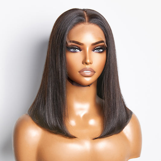 TedHair 5x5 Glueless Lace Closure Bob Wig 150% Density Straight