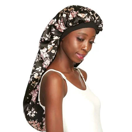 Tedhair Double-Layer Satin Sleep Cap for Long Hair, Braids, Dreadlocks, Curly Hair