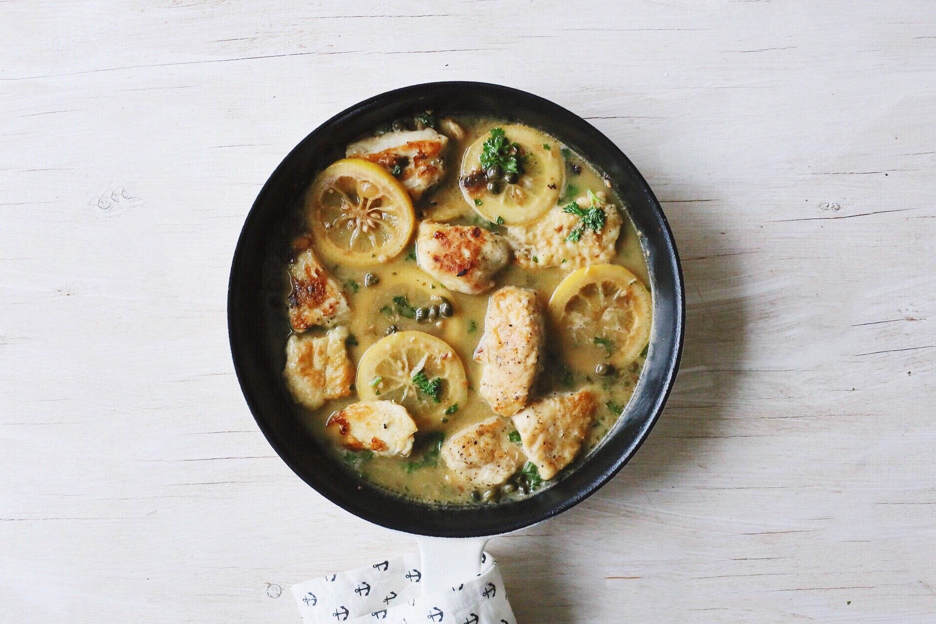 Chicken Piccata with Lemon Flake Salt