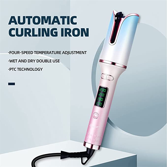 alarm Verzwakken Rimpelingen Automatic Hair Curler Auto Curling Irons Wand Rotating Curling Wand El –  Smoothlikesatin