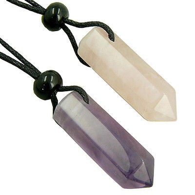 Necklaces Double Lucky Love and Safe Travel Protection Crystals