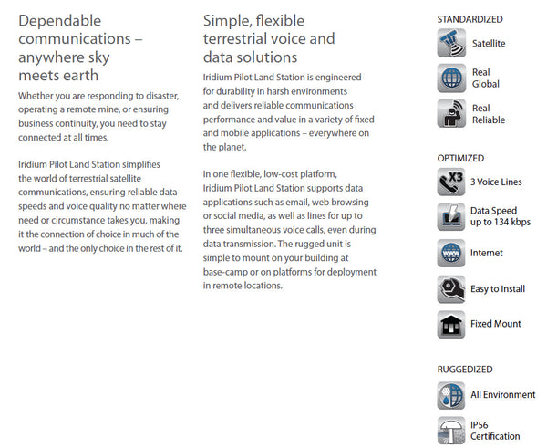 Iridium Pilot Land Station