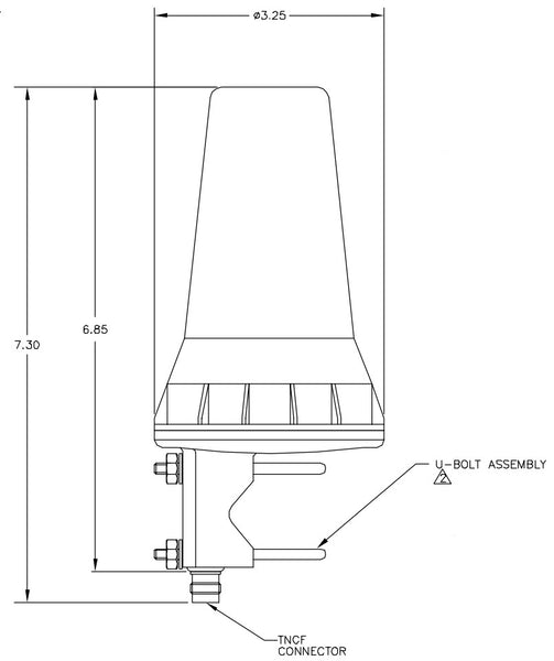 AT12621-73 SAF5350B Iridium Fixed Mast Antenna