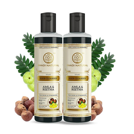 Khadi Natural Amla & Reetha Hair Cleanser - Pack of 2