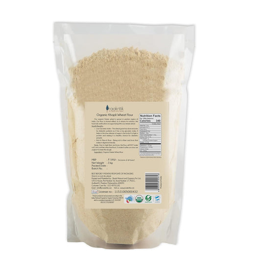 Praakritik Organic Khapli Wheat Atta - 1 kg
