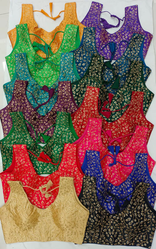 Women Festival Wear Readymade Heavy Fentam Silk Stitched Blouse Indian Designer Lehenga Saree Blouse 14-AM1
