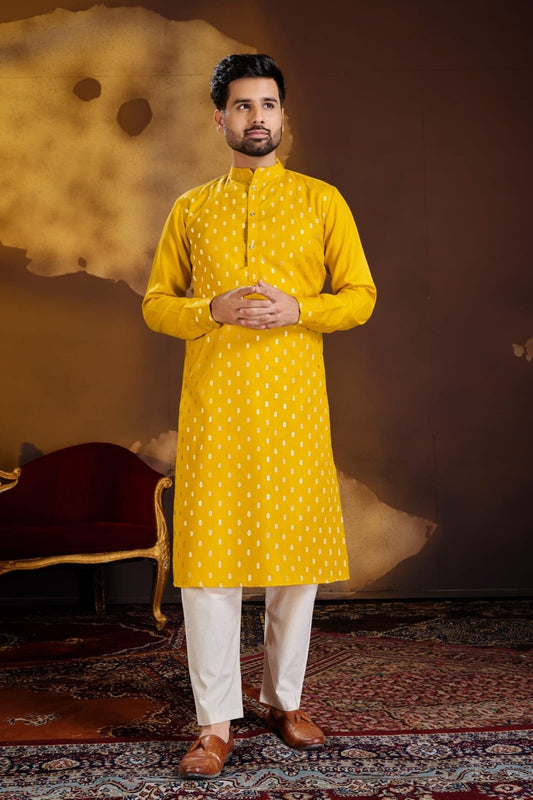 Men's Pure Cotton Kurta Payjama Function Wear Kurta Set 16-SR17