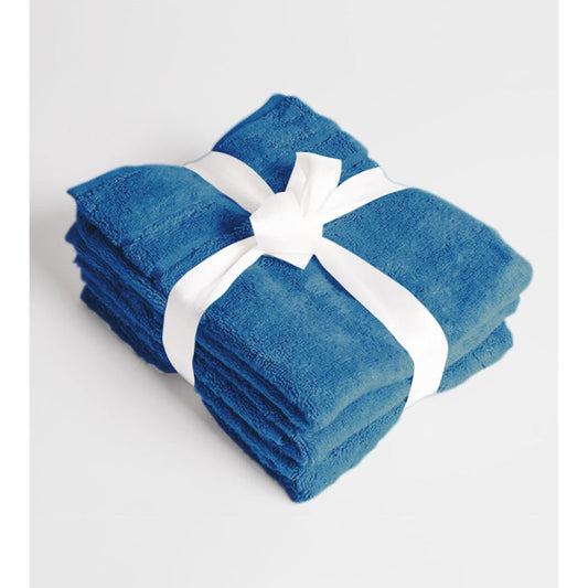 Dark Blue Bamboo Face Towel | Set of 3