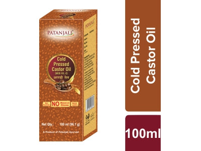 Patanjali Pure Castor Oil Cold Pressed With Vitamin E - 100 ml