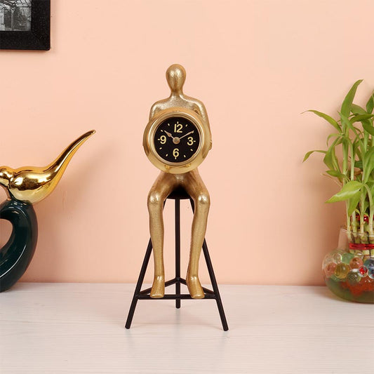 Sitting Man Decorative Clock | Multiple Colors