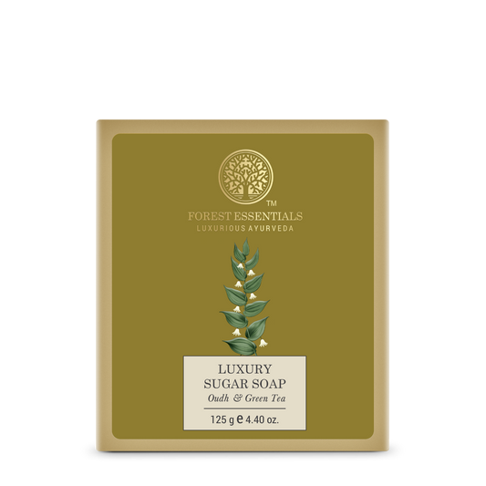 Forest Essentials Luxury Sugar Soap Oudh & Green Tea