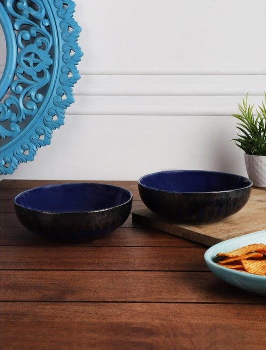 Large Ceramic Stoneware Bowl Set | Set of 2