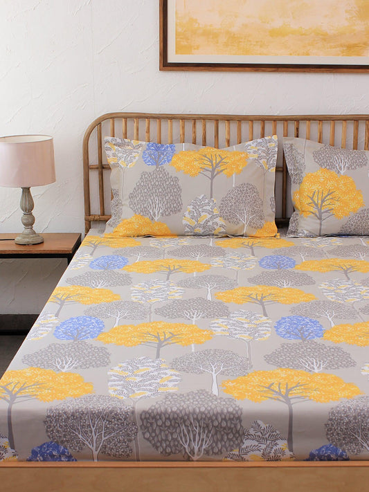 Saptaparni | Single Bedsheet & 1 Pillow Cover  | Multiple Colors