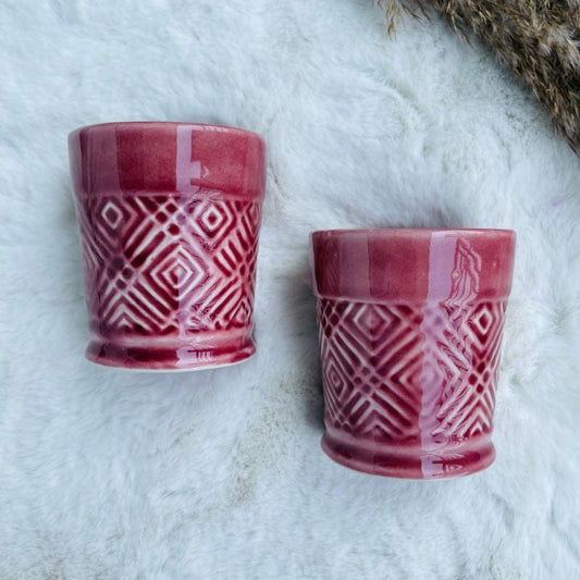 Althia Pink Kulhar | Set of 2