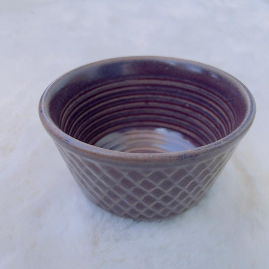 Check Mauve Nut Bowls | Set of 2