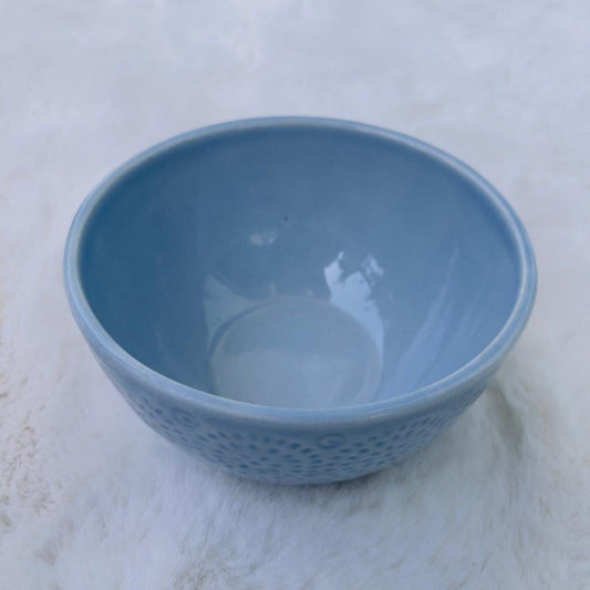 Sky Blue Embossed Fruit Bowls | Set of 2