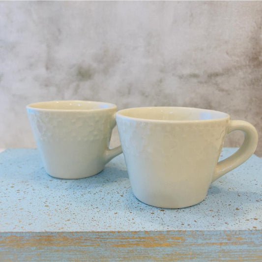 White Royal Tea Cups | Set of 2