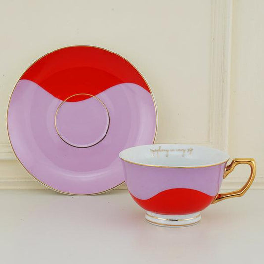 Bossa Nova Cup & Saucer Set | Set of 2 | Multiple Colors