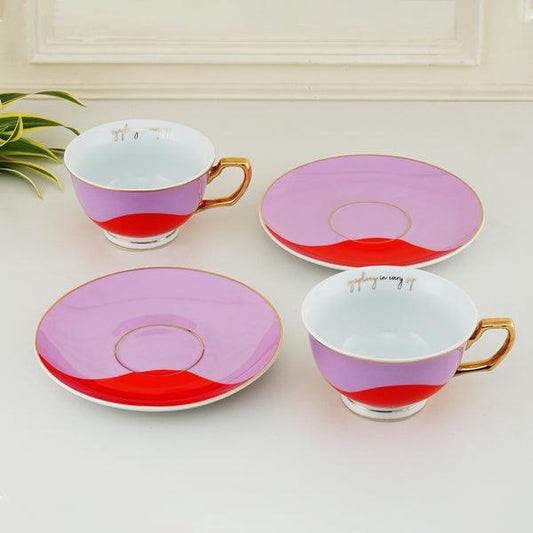 Bossa Nova Cup & Saucer Set | Set of 2 | Multiple Colors