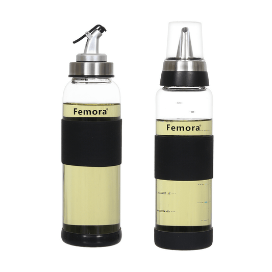 Borosilicate Glass Oil Dispenser | 500 ml | Set of 2