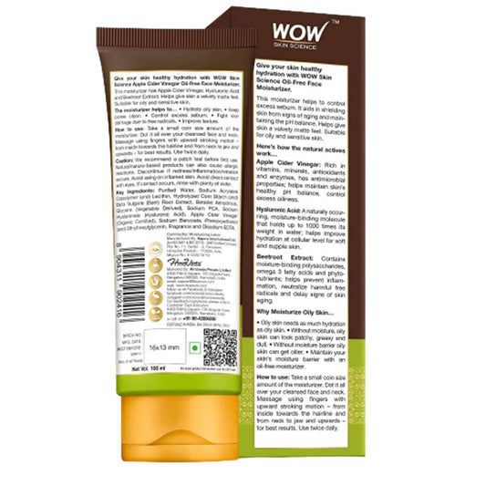 Wow Skin Science Apple Cider Vinegar Oil Free Face Moisturizer - 100 ml