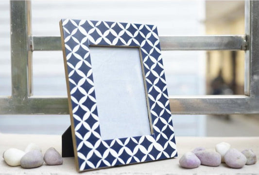 Wooden Blue Photo Frame