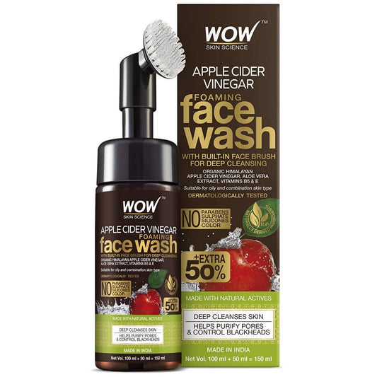 Wow Skin Science Apple Cider Vinegar Foaming Face Wash