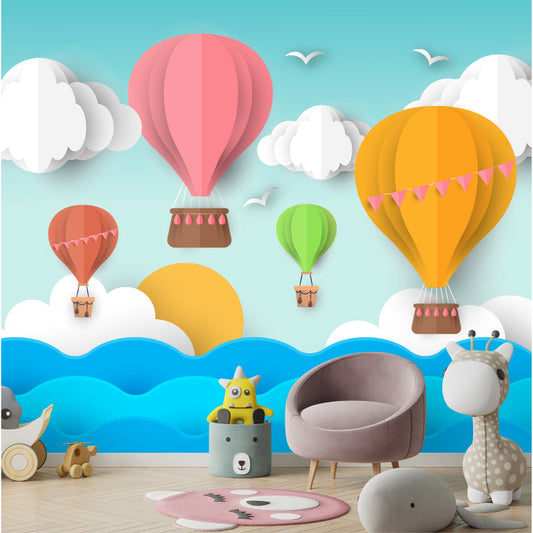 Hot Air Balloon Theme 3D Wallpaper | Multiple Options