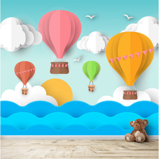 Hot Air Balloon Theme 3D Wallpaper | Multiple Options