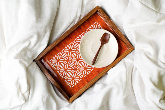 Brown Printed Tray | Multiple Sizes